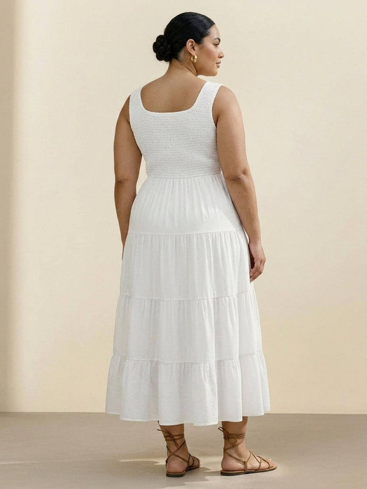 Cassia - Smocked Sleeveless Maxi Dress