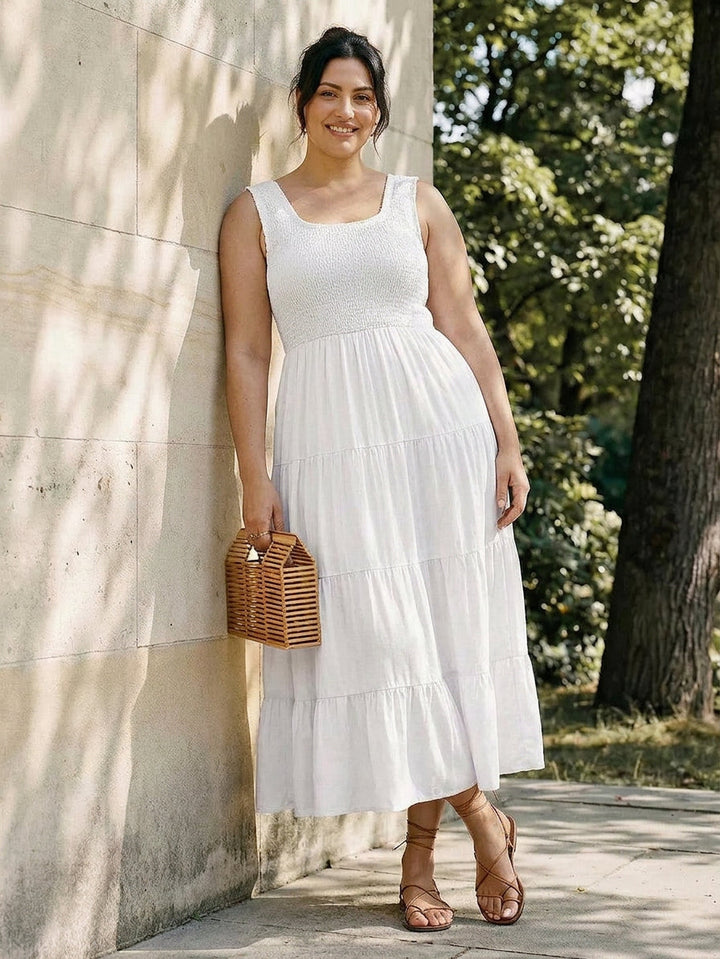 Cassia - Smocked Sleeveless Maxi Dress