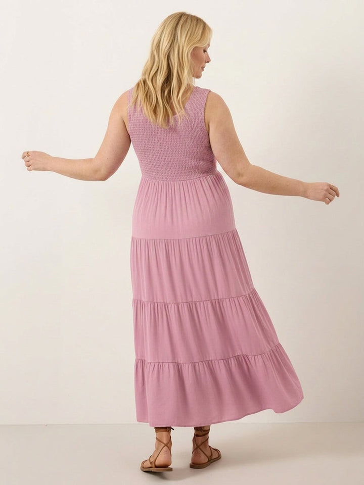 Cassia - Smocked Sleeveless Maxi Dress