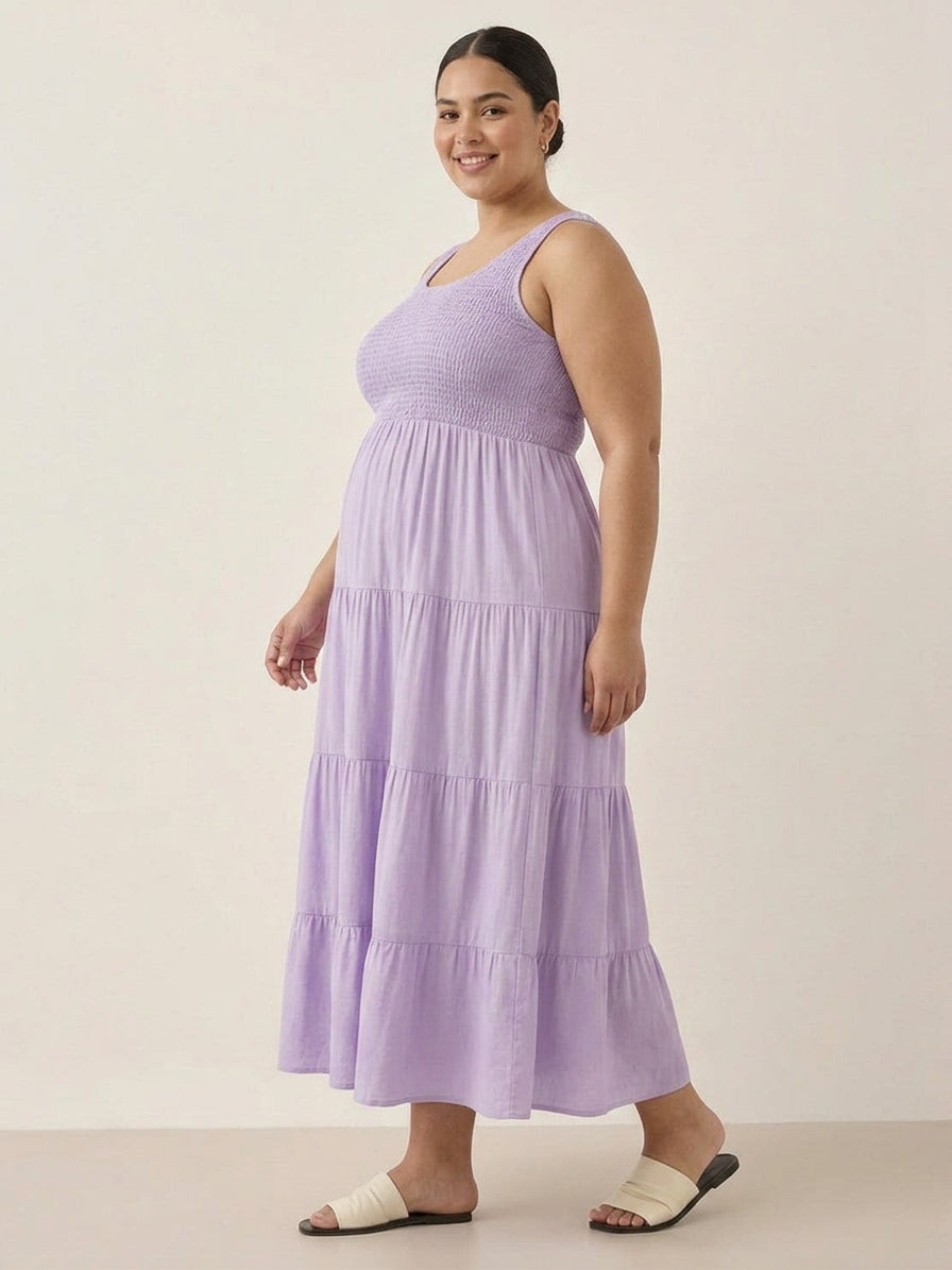 Cassia - Smocked Sleeveless Maxi Dress