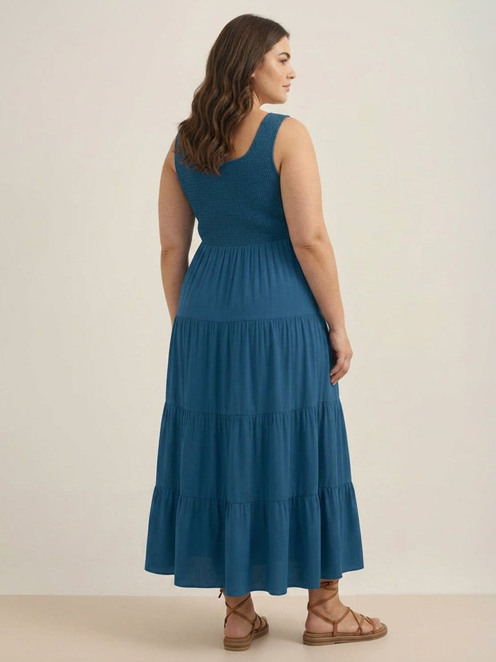 Cassia - Smocked Sleeveless Maxi Dress