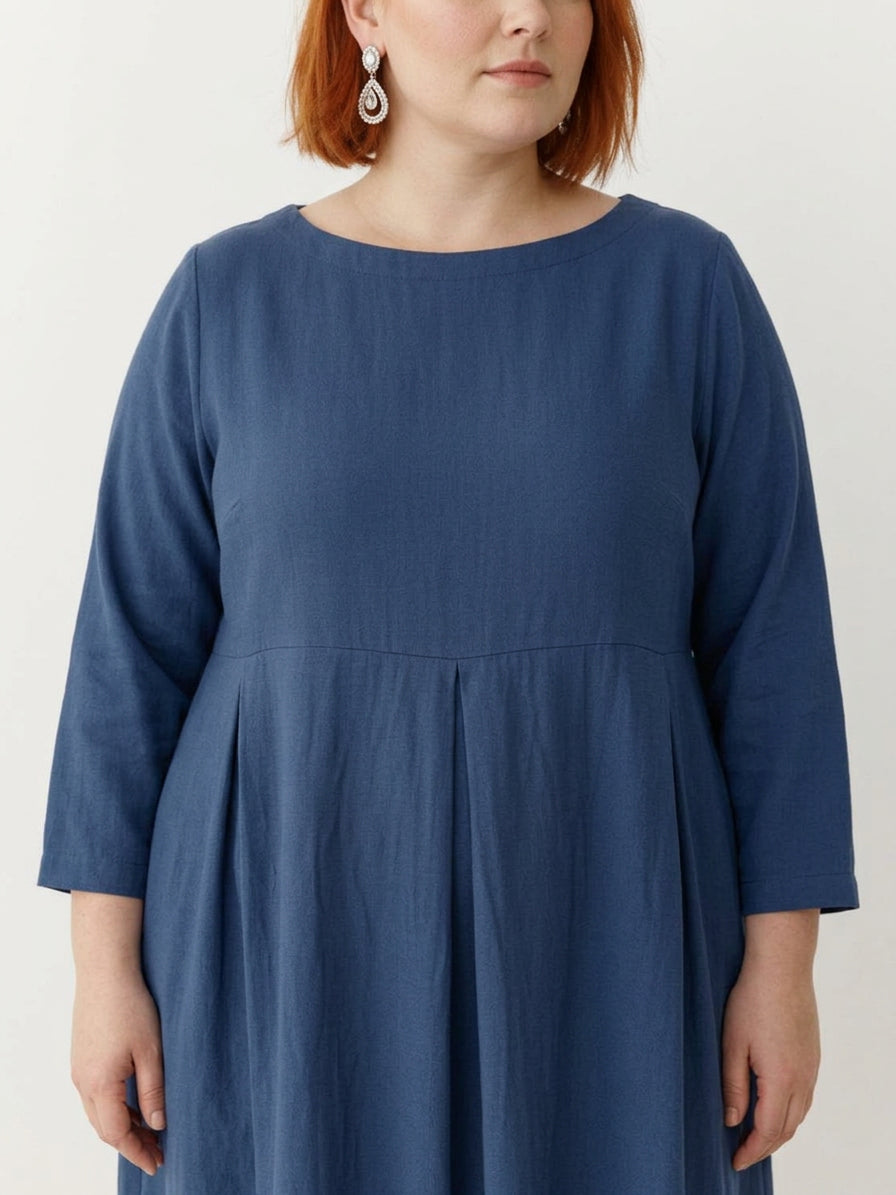 Iona - Cotton-Linen Waist Dress