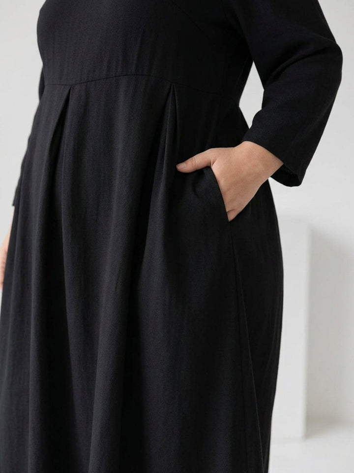 Iona - Cotton-Linen Waist Dress