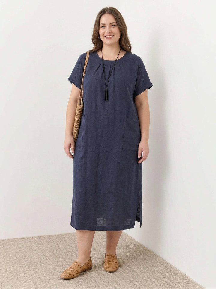 Saskia  - Linen Midi Dress