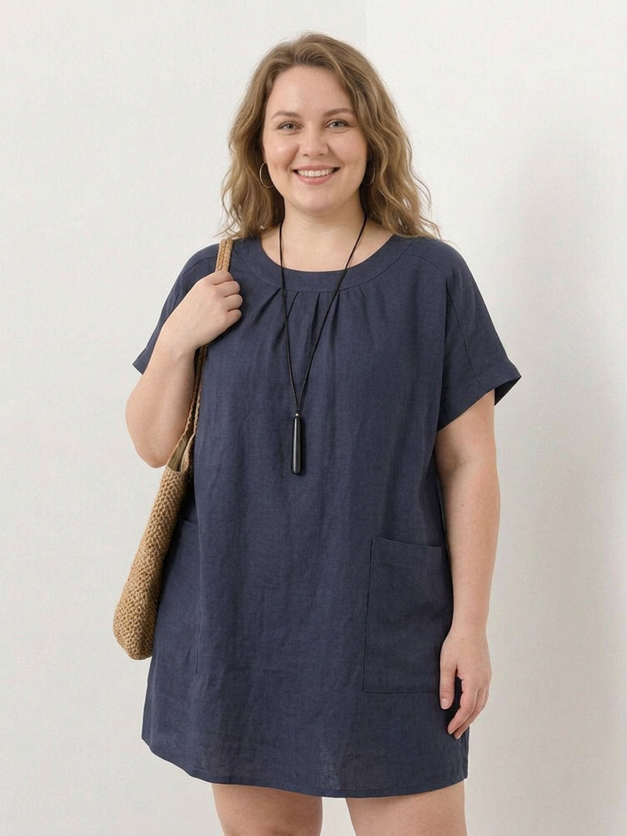 Saskia  - Linen Midi Dress