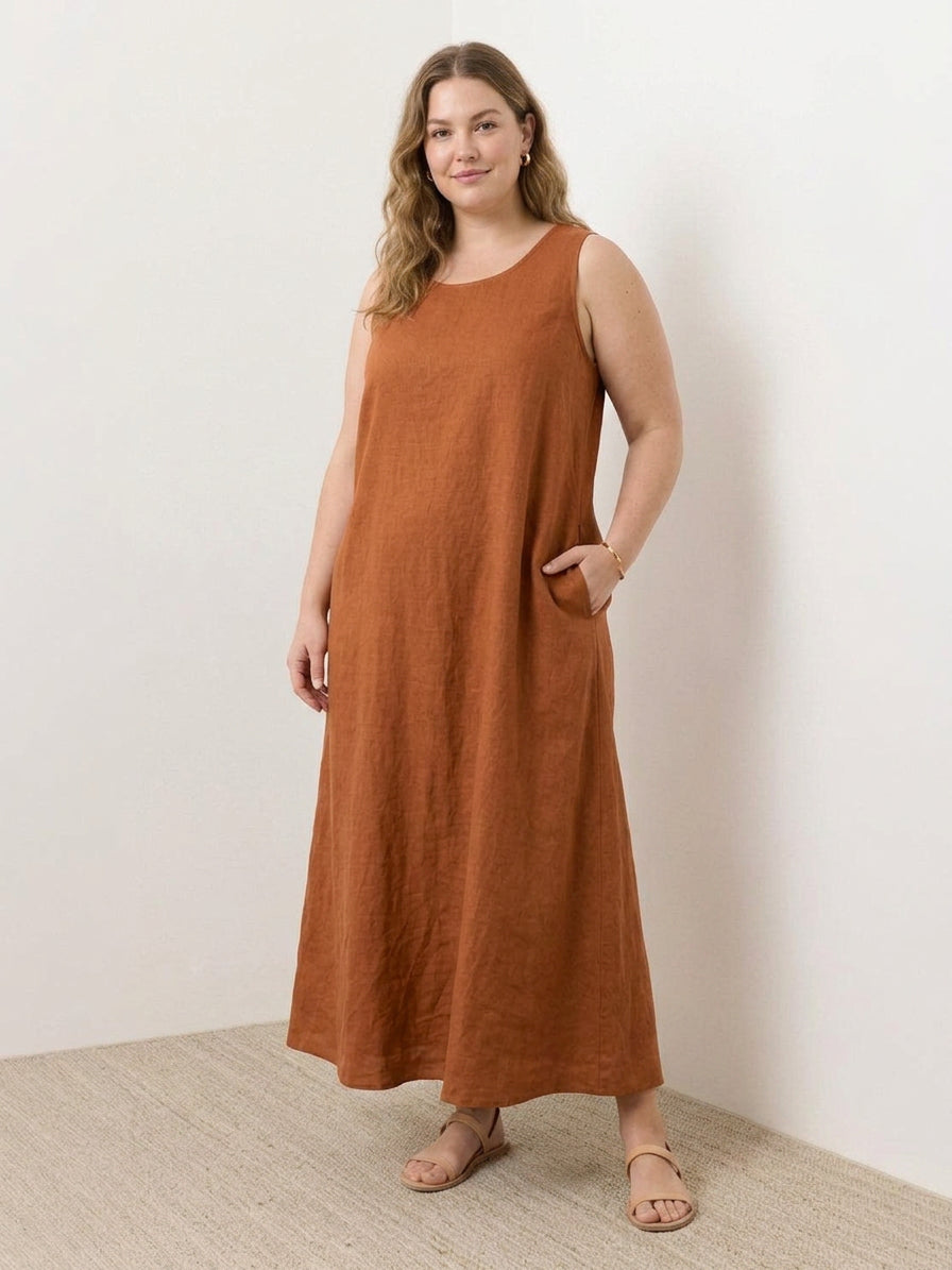 Marlow - Cotton Linen Sleeveless Dress