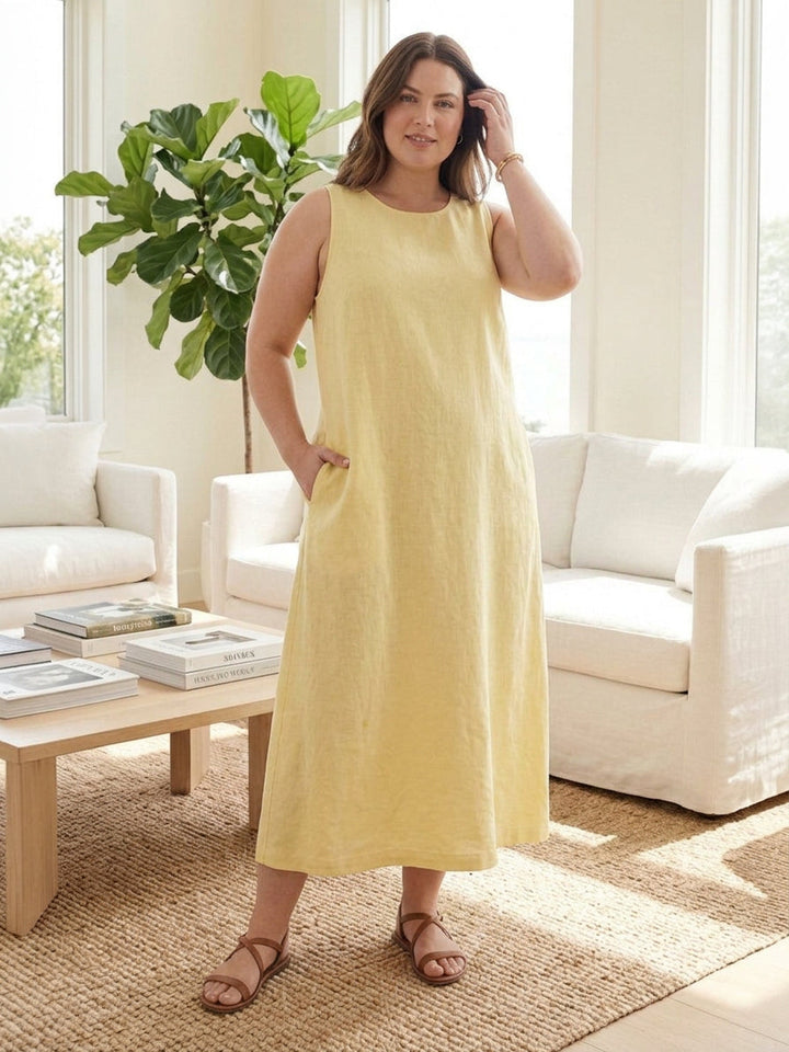 Marlow - Cotton Linen Sleeveless Dress
