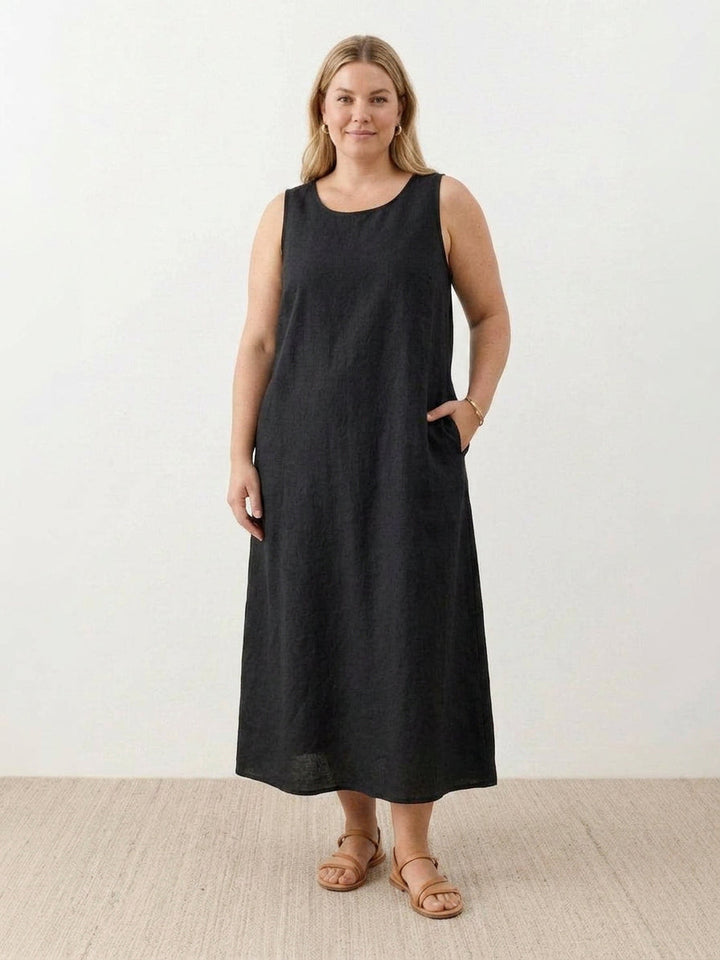 Marlow - Cotton Linen Sleeveless Dress
