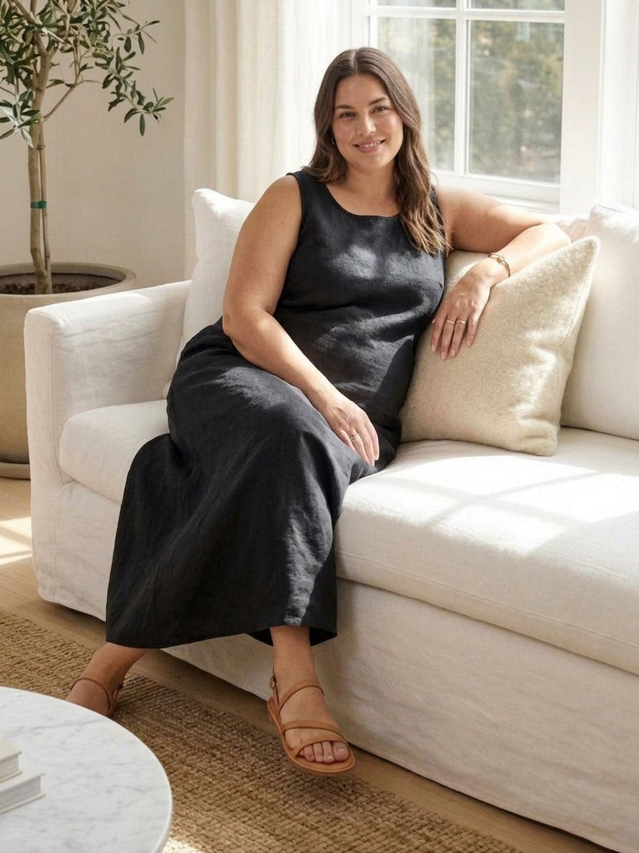 Marlow - Cotton Linen Sleeveless Dress