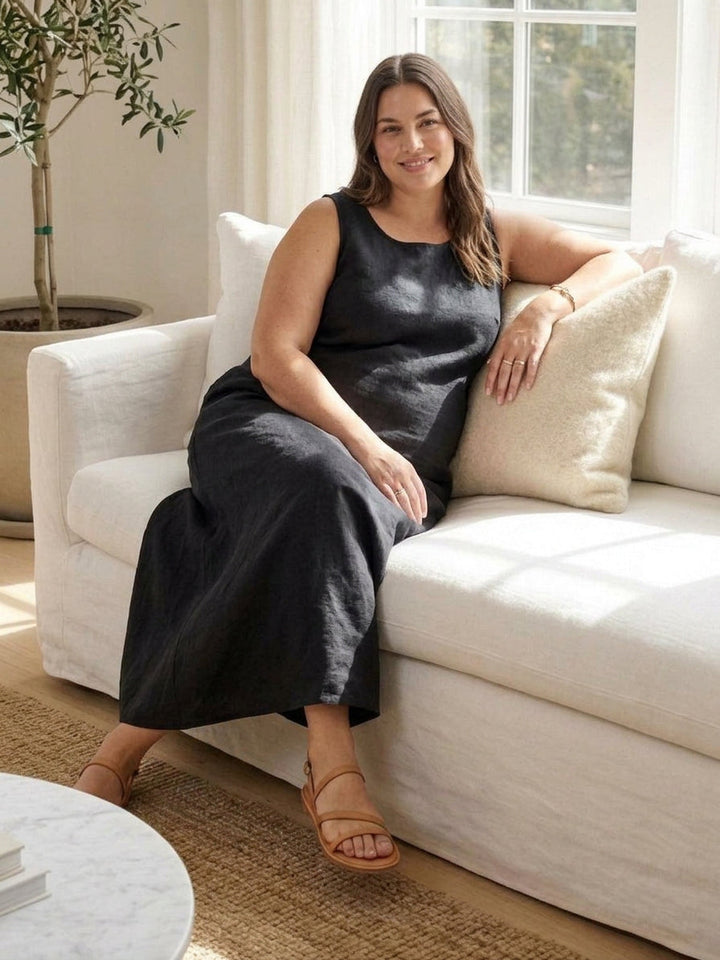 Marlow - Cotton Linen Sleeveless Dress