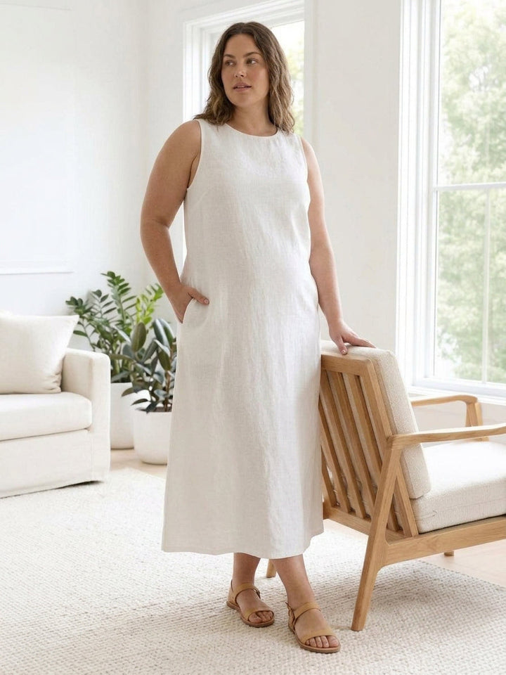 Marlow - Cotton Linen Sleeveless Dress