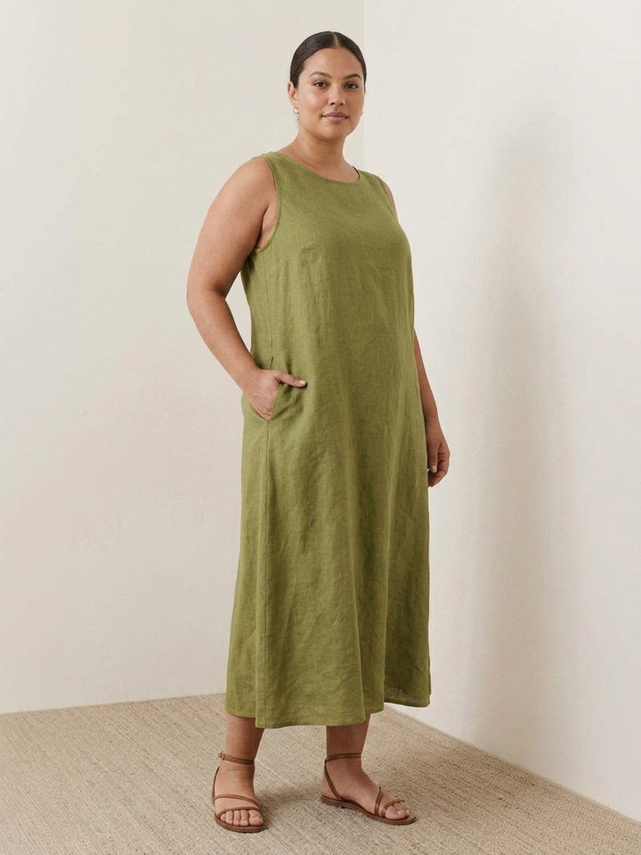 Marlow - Cotton Linen Sleeveless Dress
