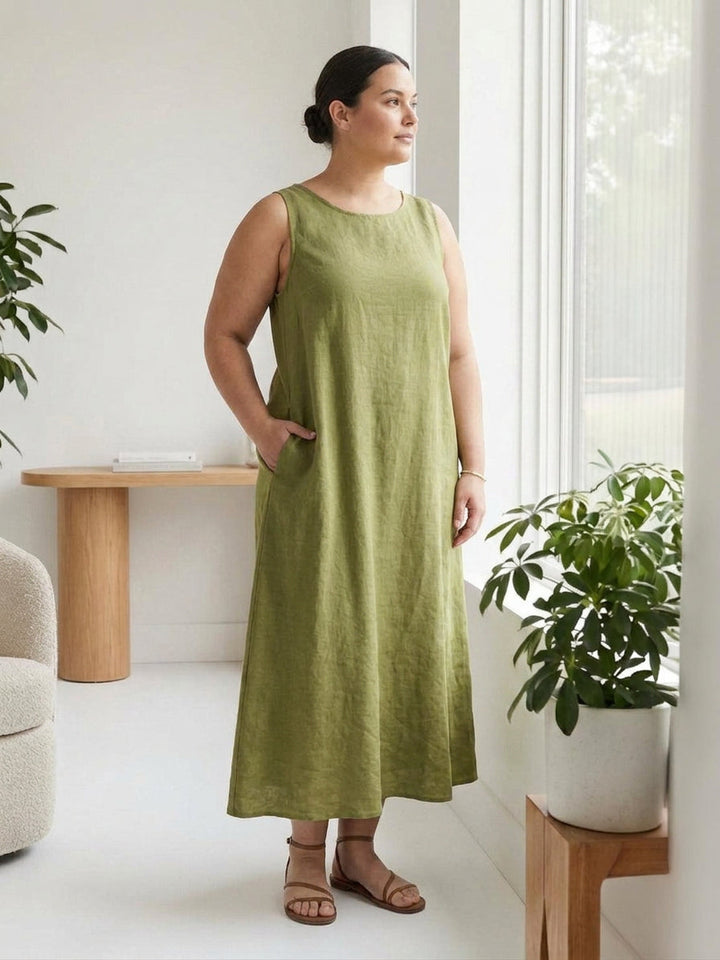 Marlow - Cotton Linen Sleeveless Dress