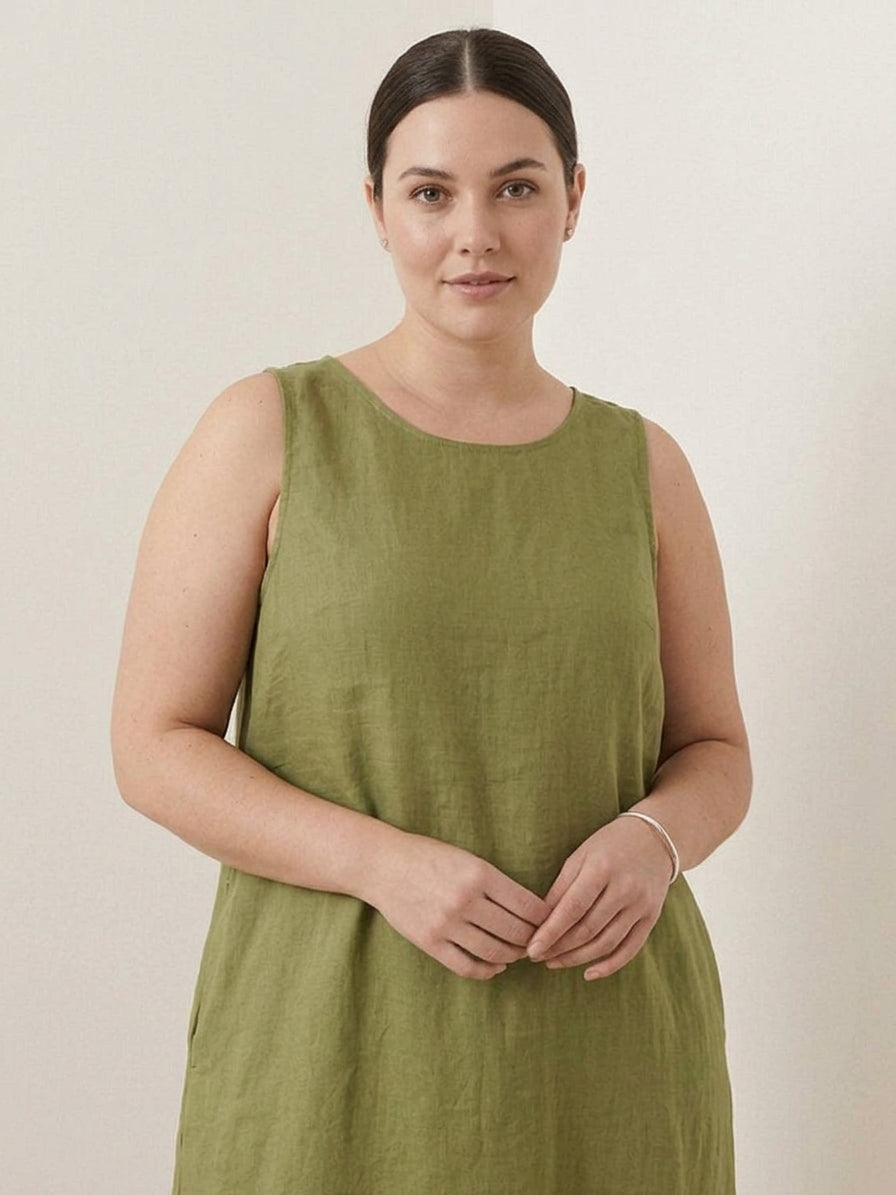 Marlow - Cotton Linen Sleeveless Dress