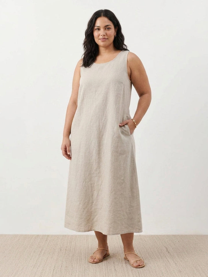Marlow - Cotton Linen Sleeveless Dress