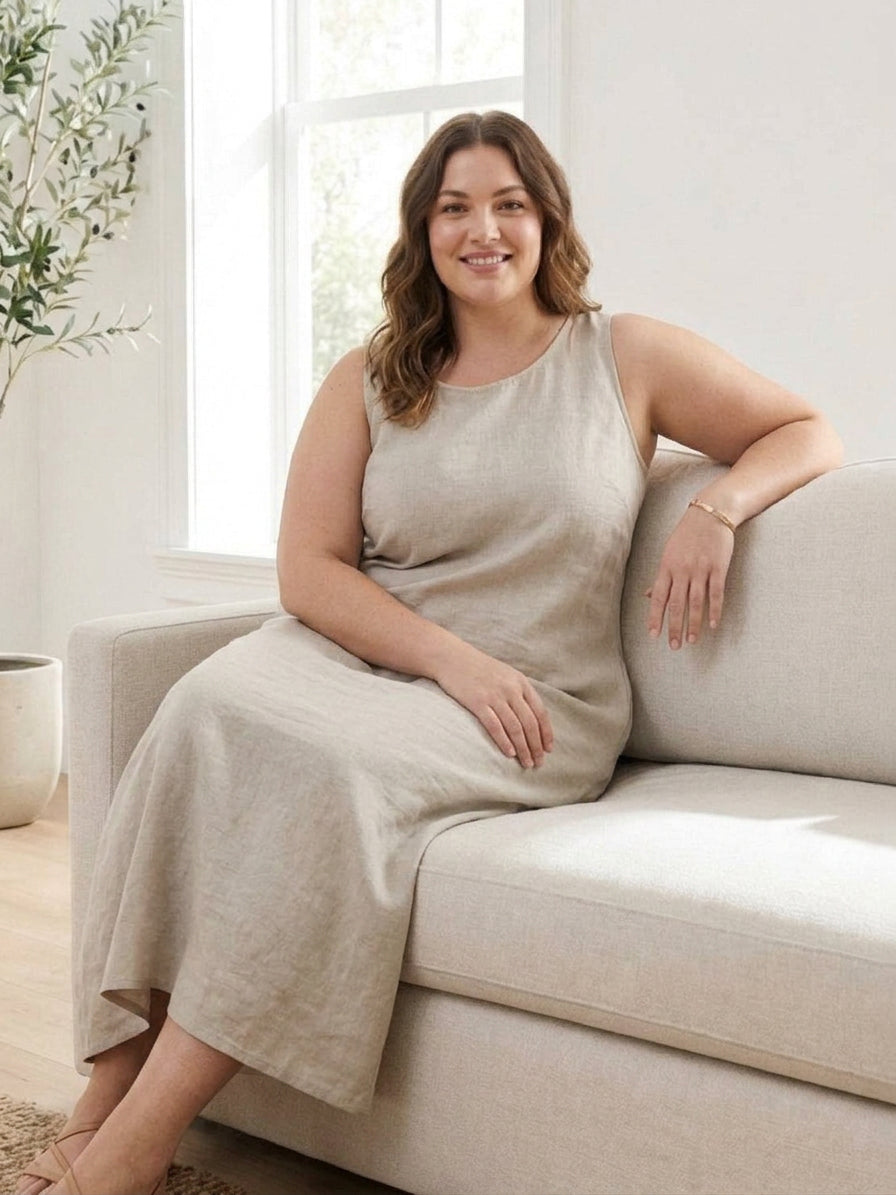 Marlow - Cotton Linen Sleeveless Dress