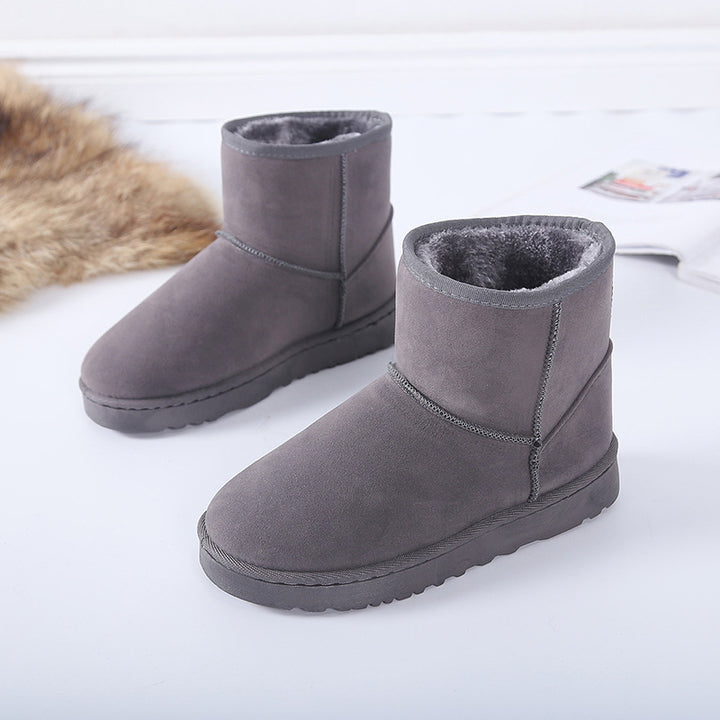 Faux Fur Snow Boots for Women, Warm Non-Slip Winter Boots