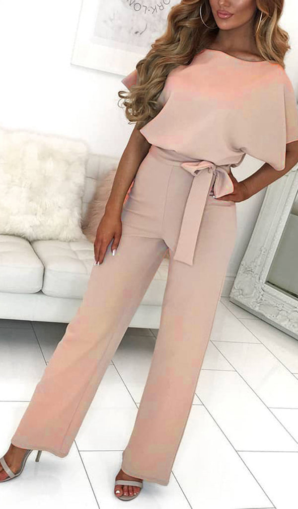 Cassia - Summer button tie short sleeved Jumpsuit