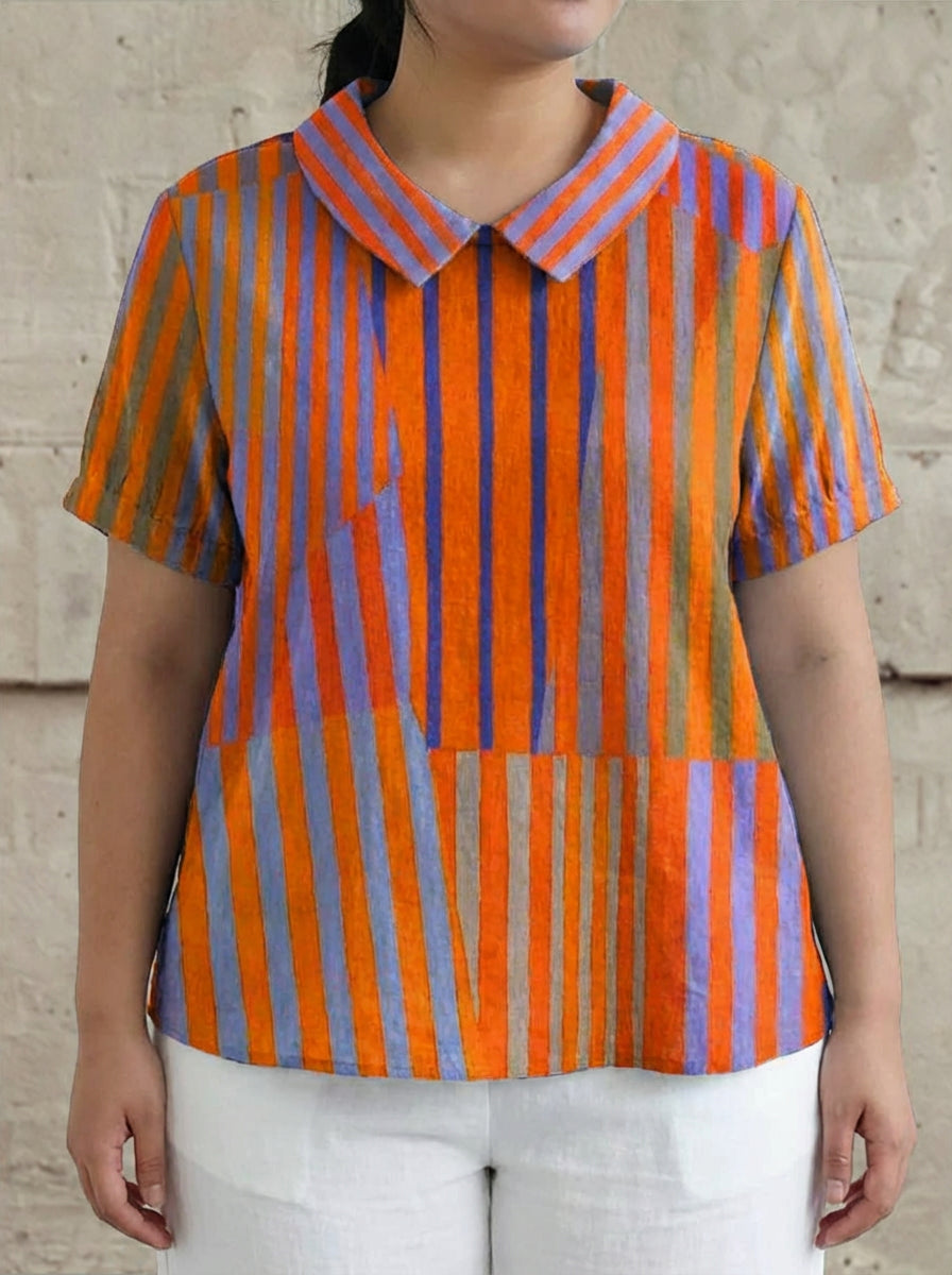 Esmé | Geometric Striped Shirt