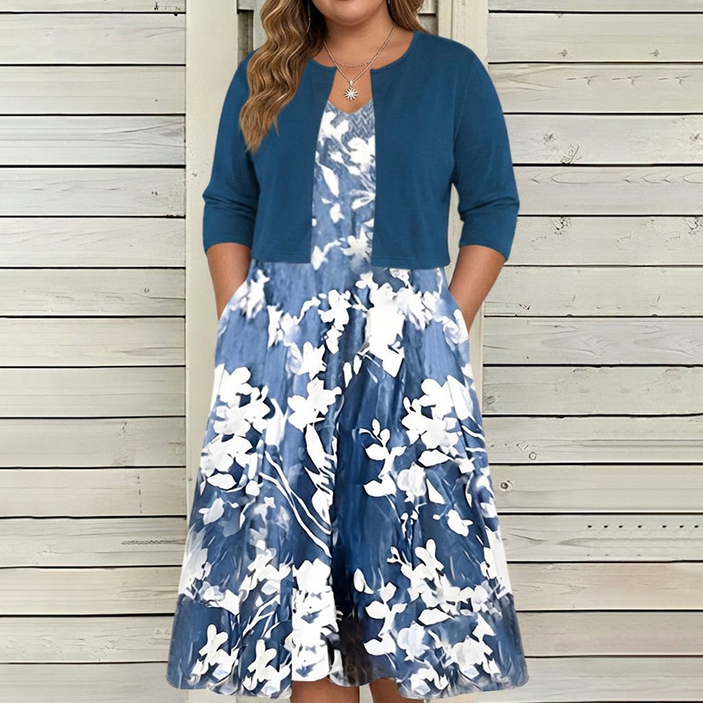 Halcyon - Floral Dress Two-Piece Set