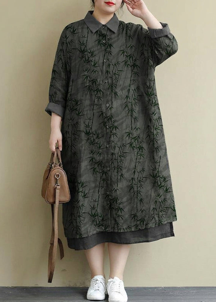 Isolde - Red Linen Shirt Dress Casual Oversize Spring Maxi Dresses