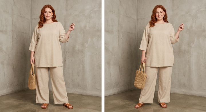 Isabeau | Oversized Tunic Wide Leg Pant Set