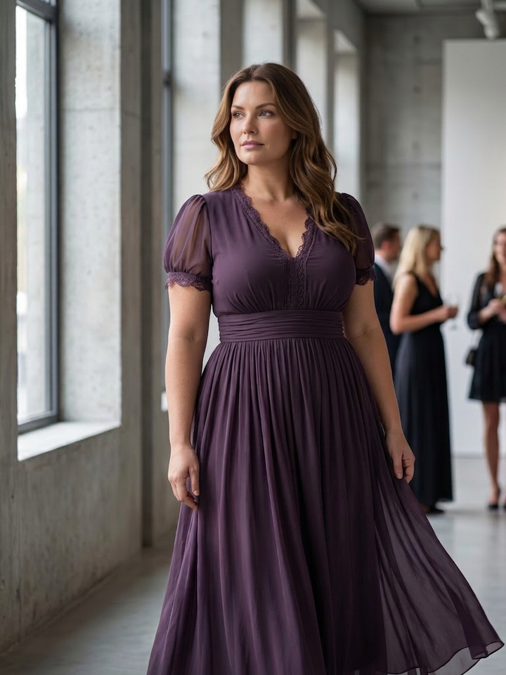 Belen | Gathered Waist Keyhole Maxi Dress