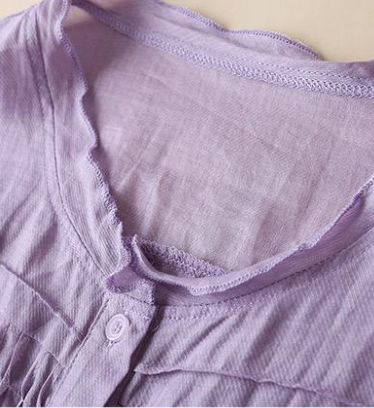 Rhian - Pure Cotton Shirt With Pleat Work