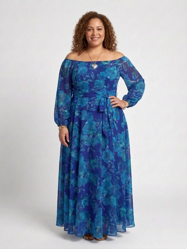 Beatrix | Off Shoulder Floral Maxi Dress