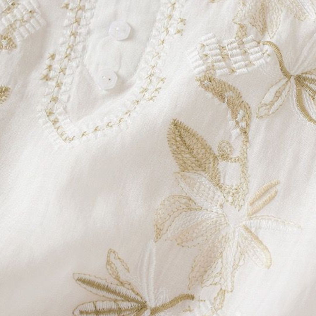 Fauna - Pure Cotton Embroidered Comfortable Top