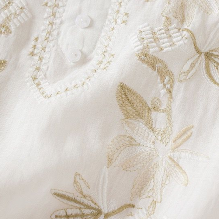 Fauna - Pure Cotton Embroidered Comfortable Top