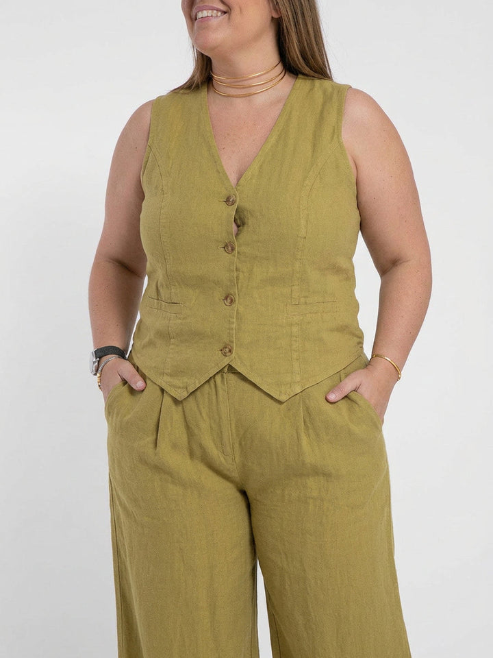 Seraphina – Co-ord Set Elegant Two-Piece With Waistcoat &amp; Pants Wide-Leg