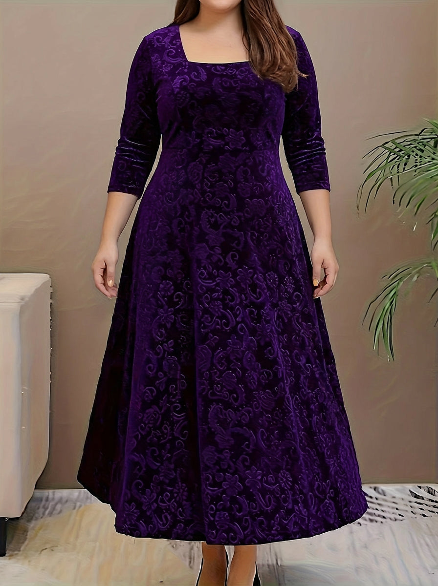 Evadne | Elegant Patterned Maxi Dress