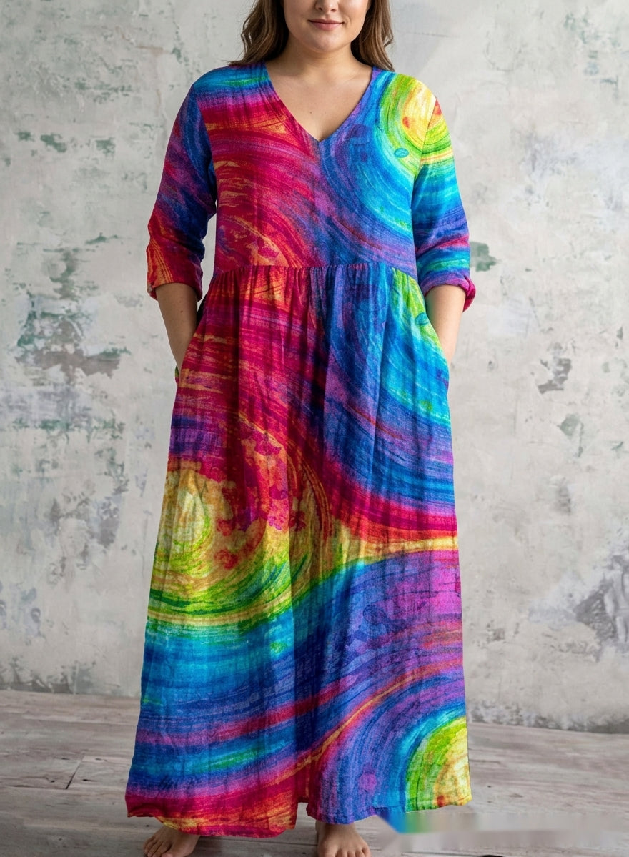 Hedda | Rainbow Muse Maxi Dress