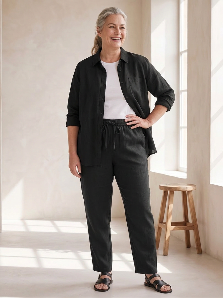 Paloma | Long Sleeve Shirt Tapered Pants Set