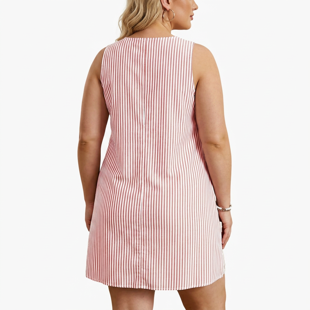 Pemberley | Sleeveless Striped Pocket Dress