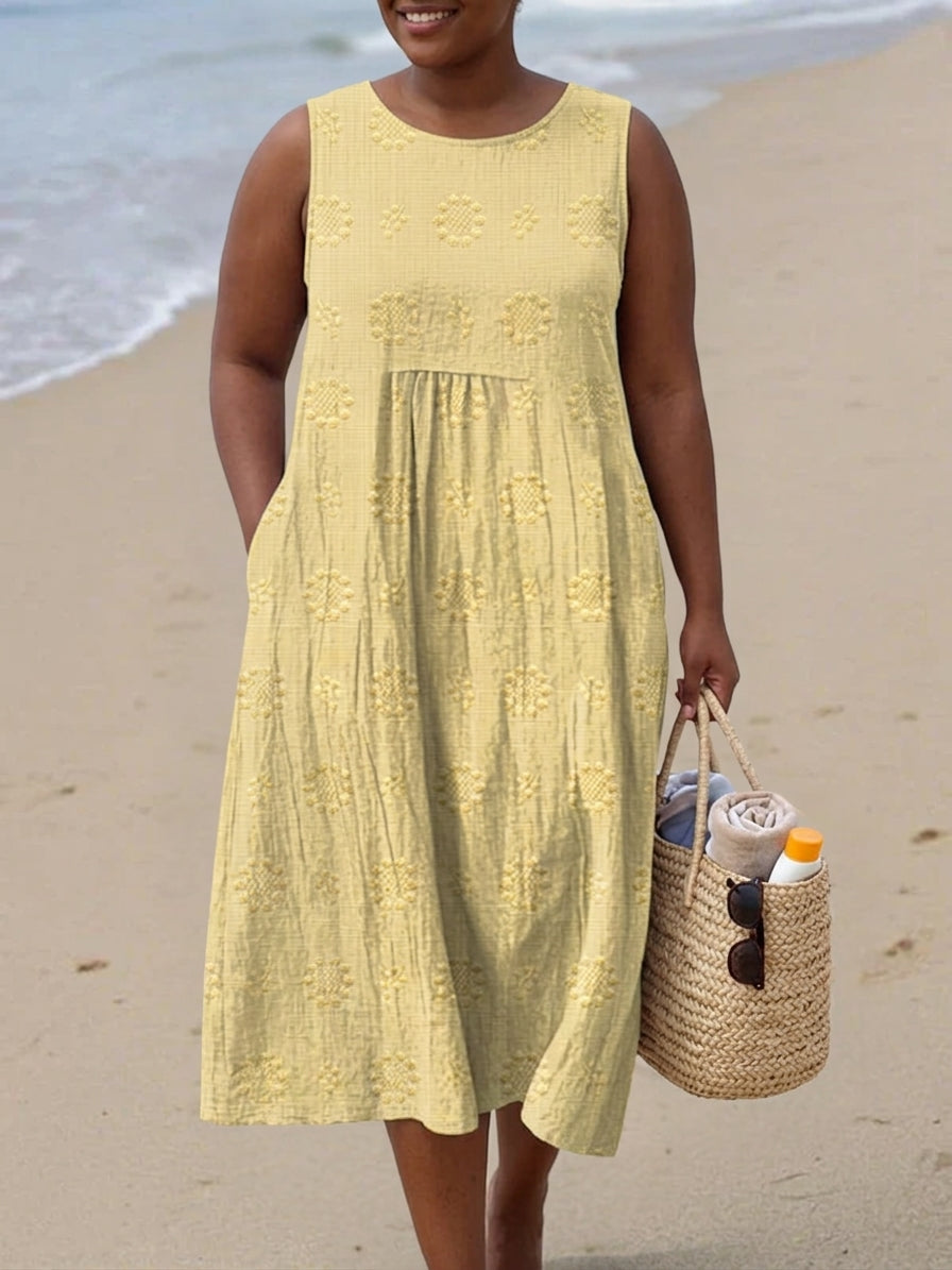 Astrid Embroidered Midi Dress