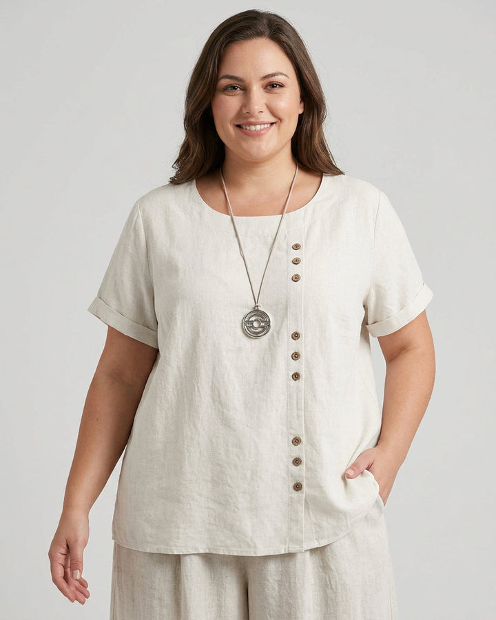 Sasha | Comfortable Short Sleeve Blouse