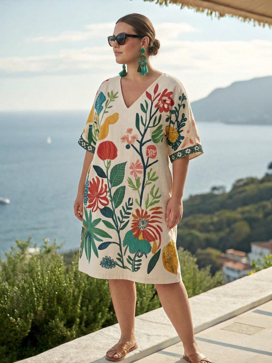 Cecily | Coastal Botanical Mini Dress