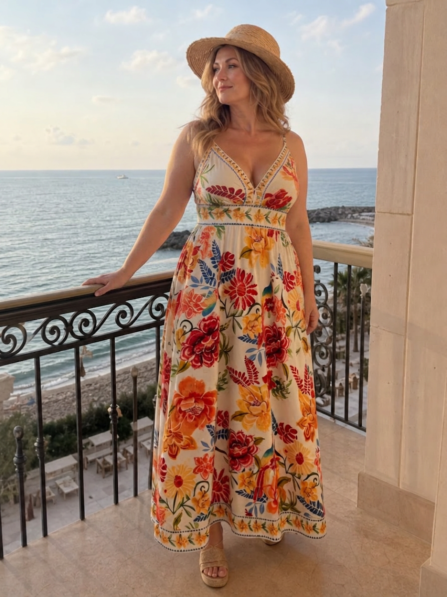 Calla | Sleeveless Empire Waist Midi Dress
