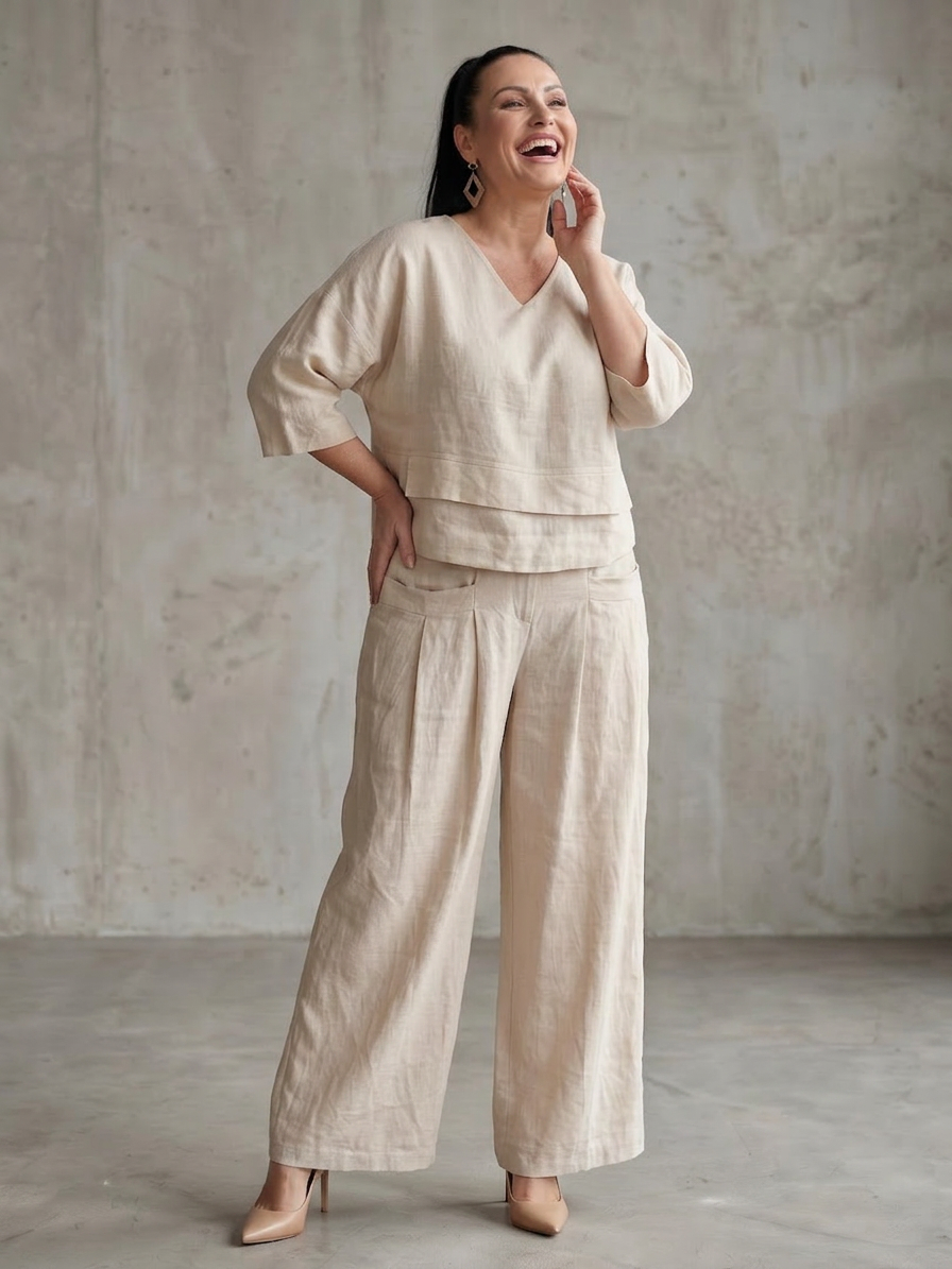 Lael | Layered Top Wide Leg Set