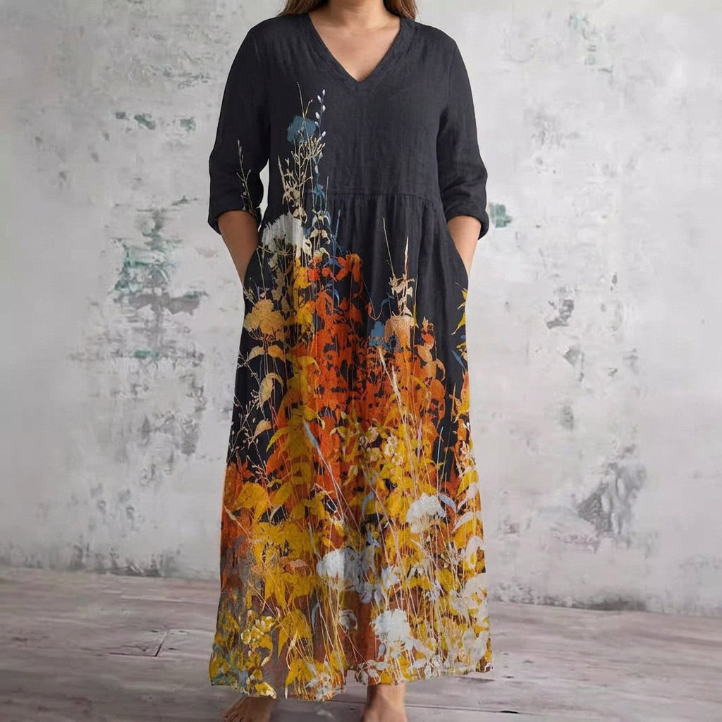 Lavinia | Autumn Meadow Maxi Dress