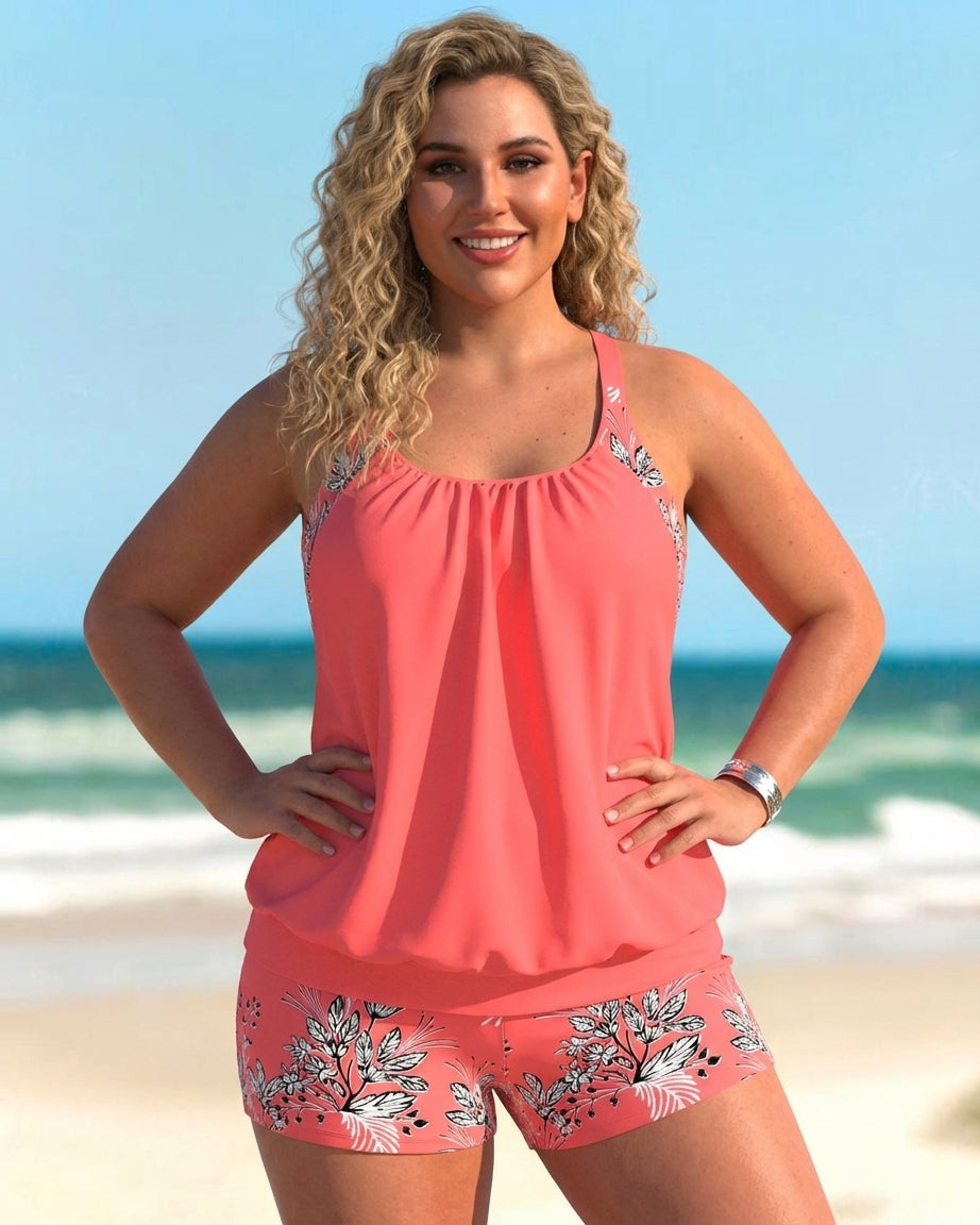 Eilwen | Classic Tankini with Floral Print