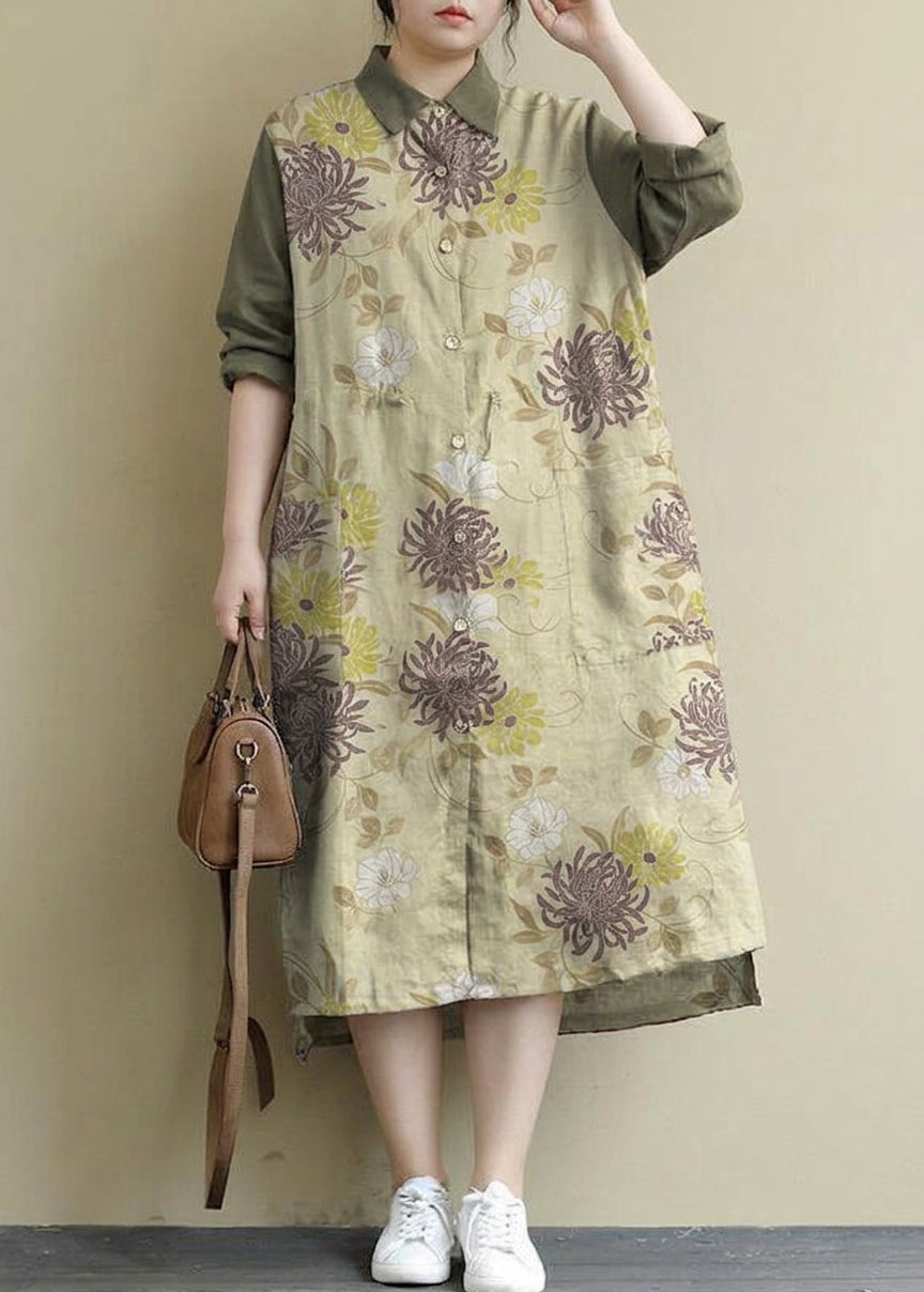 Isolde - Red Linen Shirt Dress Casual Oversize Spring Maxi Dresses