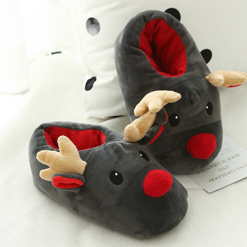 Cute Reindeer Christmas Slippers in Super Soft Fleece