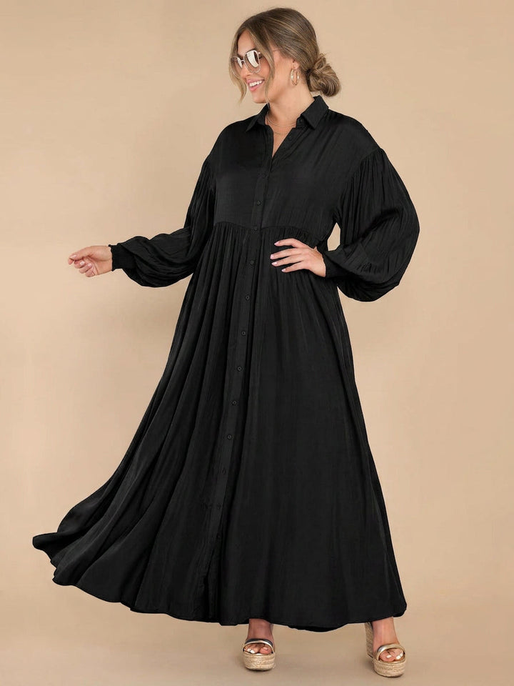 Alessia Buttoned Loose Dress: Effortless Everyday Elegance