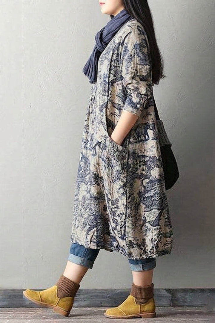 Odette - Porcelain Print Dress