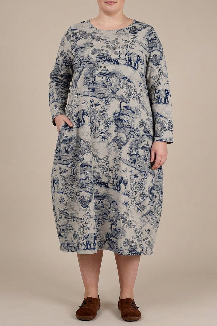 Odette - Porcelain Print Dress
