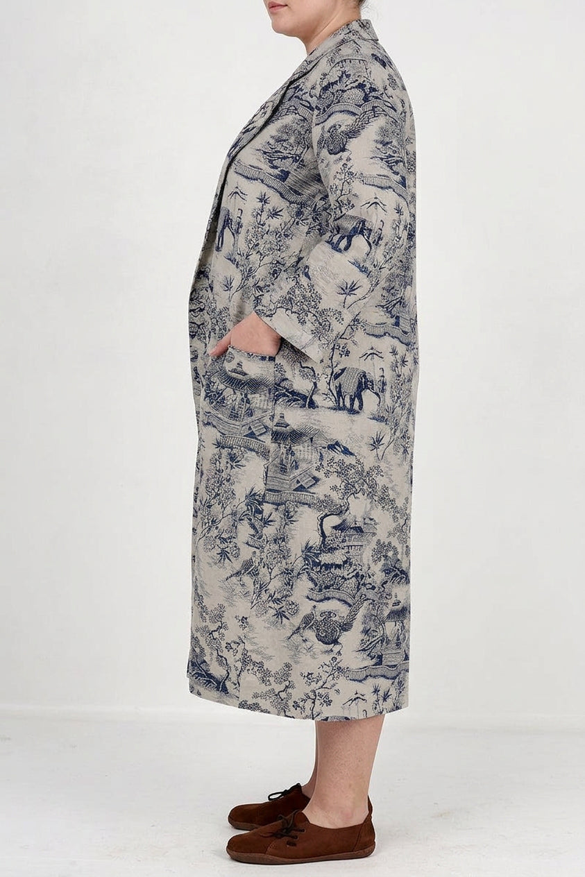 Odette - Porcelain Print Dress