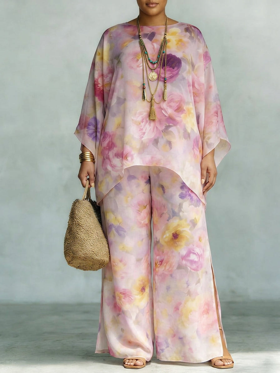 Alba | Blush Garden Flowing Two-Piece Set